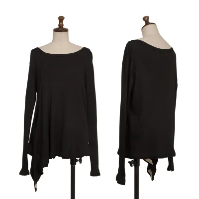 Y's Cotton Cut-off Asymmetry T-shirt