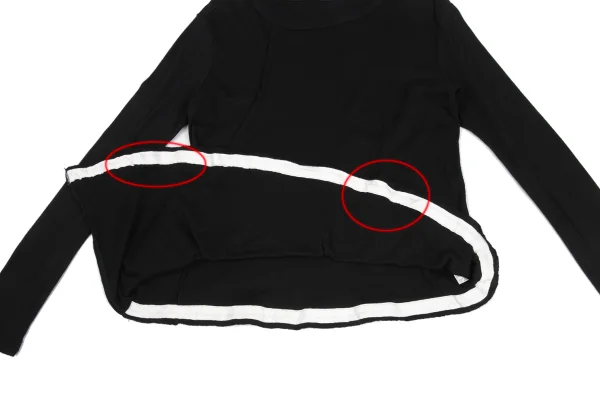 Y's Cotton Cut-off Asymmetry T-shirt K-172651_009