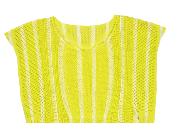 ISSEY MIYAKE A-POC INSIDE Striped Print Mesh Sleeveless Top K-172658_003