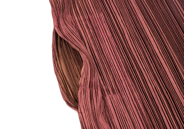 PLEATS PLEASE Shiny Pleats Bicolor Buttonless Long Cardigan K-172660_009