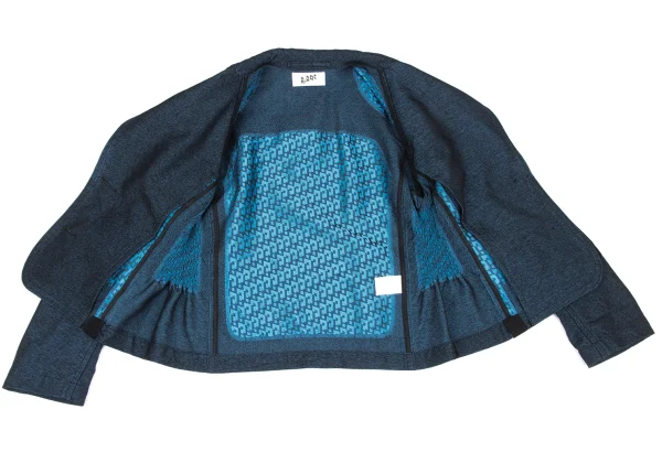 ISSEY MIYAKE A-POC Dyed Cotton Blend Switching Design Jacket K-172665_010
