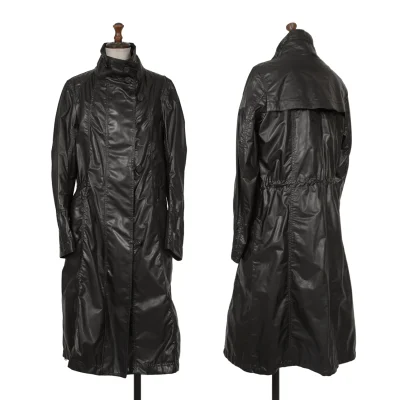 ISSEY MIYAKE Double Zip Stand-collar Coated Coat