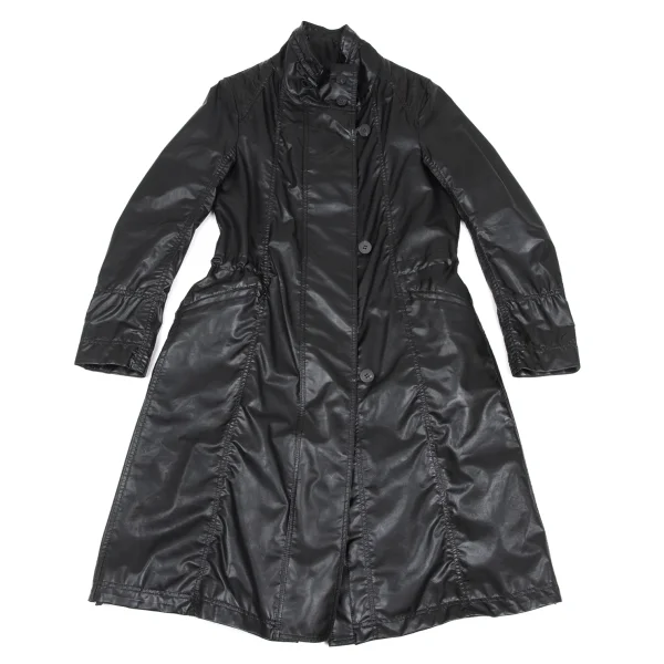 ISSEY MIYAKE Double Zip Stand-collar Coated Coat K-172667_002