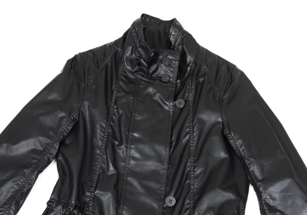 ISSEY MIYAKE Double Zip Stand-collar Coated Coat K-172667_003