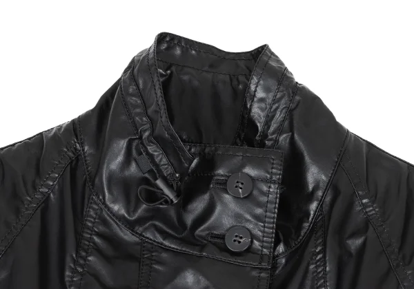 ISSEY MIYAKE Double Zip Stand-collar Coated Coat K-172667_004