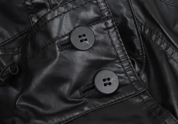 ISSEY MIYAKE Double Zip Stand-collar Coated Coat K-172667_005
