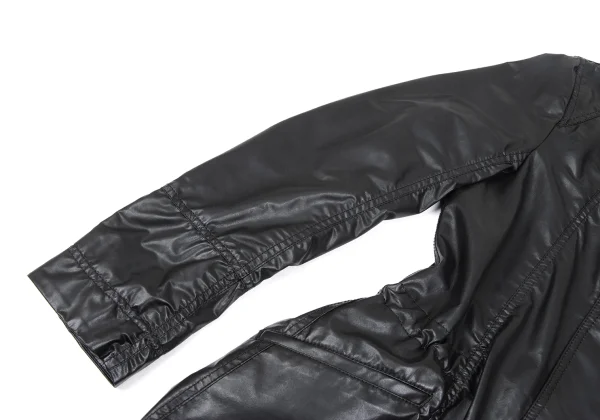 ISSEY MIYAKE Double Zip Stand-collar Coated Coat K-172667_007
