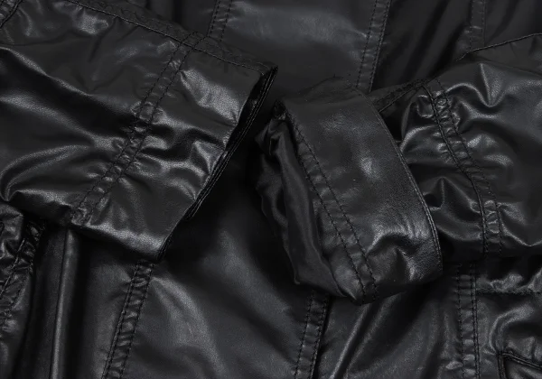 ISSEY MIYAKE Double Zip Stand-collar Coated Coat K-172667_008