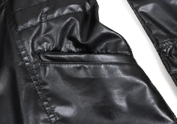 ISSEY MIYAKE Double Zip Stand-collar Coated Coat K-172667_010
