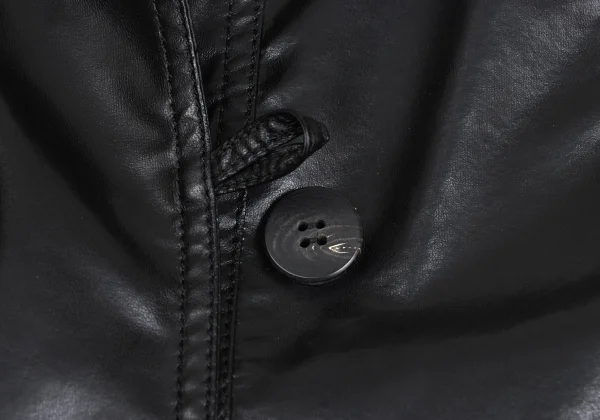 ISSEY MIYAKE Double Zip Stand-collar Coated Coat K-172667_011