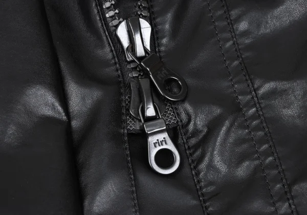 ISSEY MIYAKE Double Zip Stand-collar Coated Coat K-172667_012