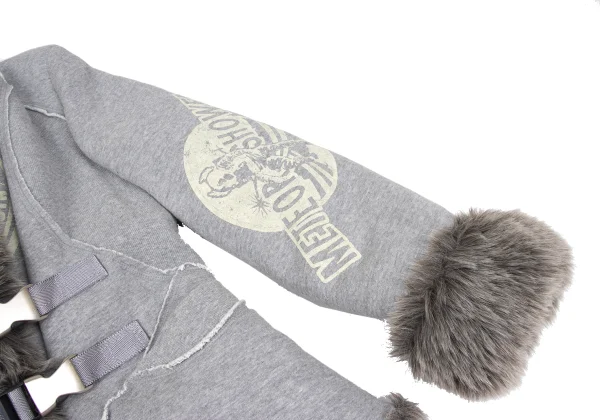 ISSEY MIYAKE AYA TAKANO Space-Print Belted Faux Fur Padded Sweatshirt Jacket K-172668_004