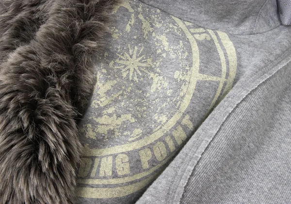 ISSEY MIYAKE AYA TAKANO Space-Print Belted Faux Fur Padded Sweatshirt Jacket K-172668_008