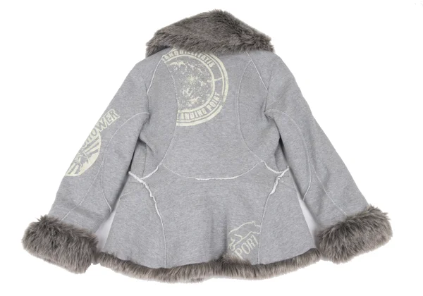 ISSEY MIYAKE AYA TAKANO Space-Print Belted Faux Fur Padded Sweatshirt Jacket K-172668_014