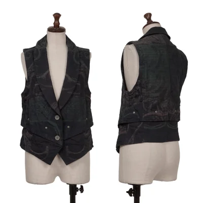 ISSEY MIYAKE A-POC INSIDE Stretch Cotton Graphic Jacquard Vest