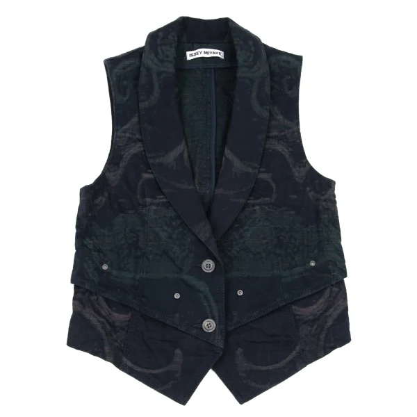 ISSEY MIYAKE A-POC INSIDE Stretch Cotton Graphic Jacquard Vest K-172671_002