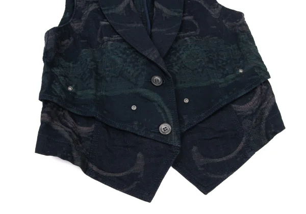 ISSEY MIYAKE A-POC INSIDE Stretch Cotton Graphic Jacquard Vest K-172671_006