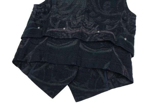 ISSEY MIYAKE A-POC INSIDE Stretch Cotton Graphic Jacquard Vest K-172671_011