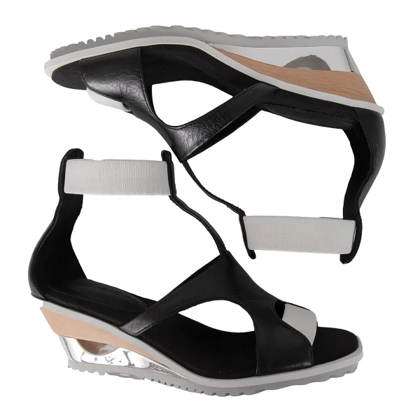 ISSEY MIYAKE Metal & Wood Heel Sandal K-172672_003