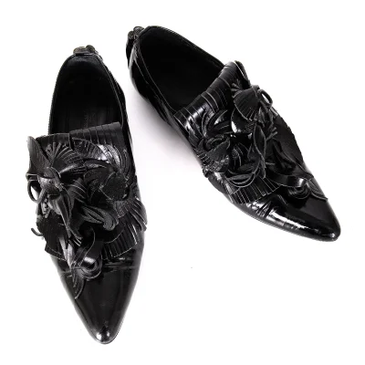 ISSEY MIYAKE FETE Motif Design Patent Leather Shoes