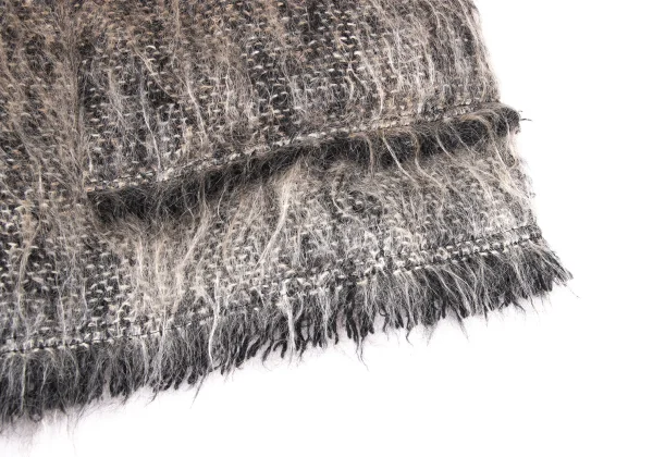 ISSEY MIYAKE PERMANENTE Wool Gradation Shaggy Coat K-172678_009