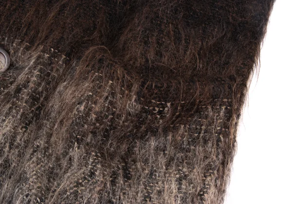 ISSEY MIYAKE PERMANENTE Wool Gradation Shaggy Coat K-172678_010