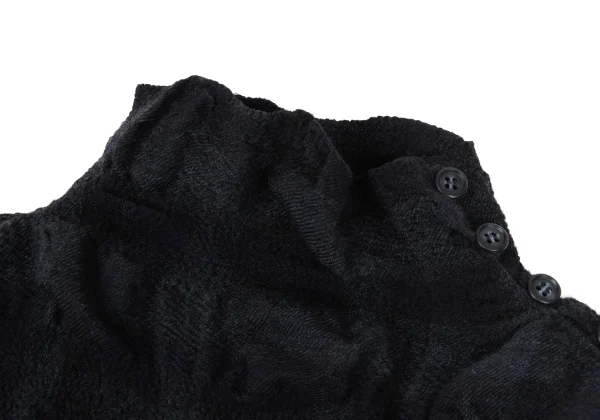 ISSEY MIYAKE PERMANENTE Wrinkle Check Stretch Wool Top K-172680_005