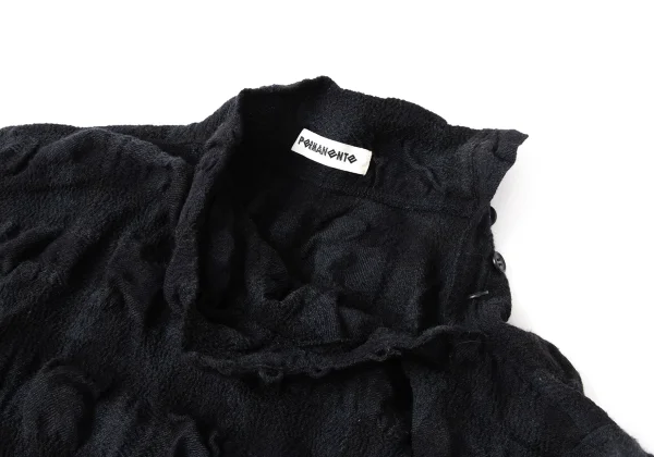 ISSEY MIYAKE PERMANENTE Wrinkle Check Stretch Wool Top K-172680_007