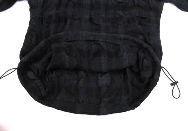 ISSEY MIYAKE PERMANENTE Wrinkle Check Stretch Wool Top K-172680_013