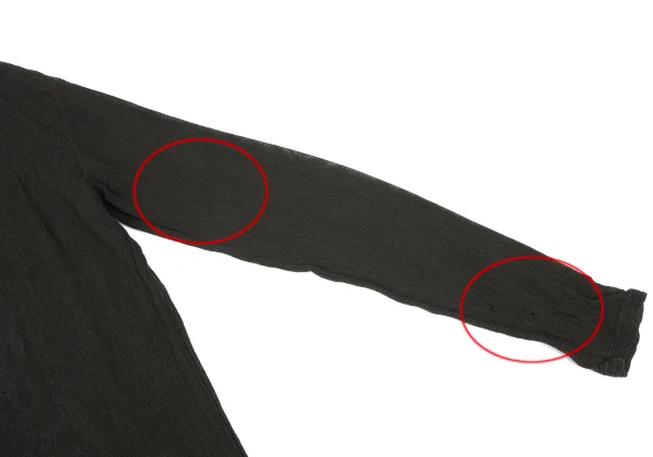 ISSEY MIYAKE PERMANENTE Cotton Rayon See-through Long Cardigan K-172681_004
