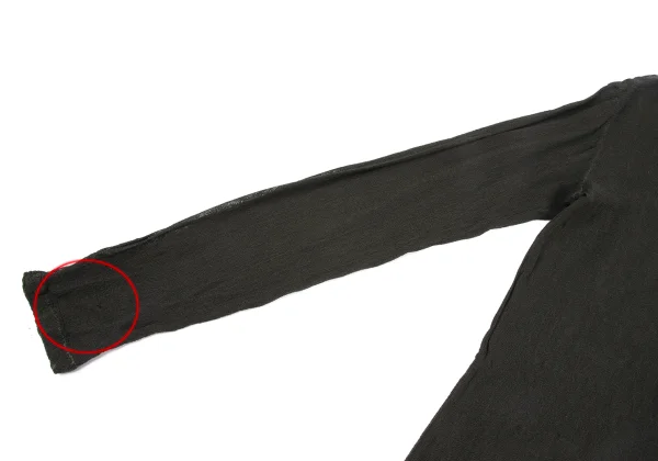 ISSEY MIYAKE PERMANENTE Cotton Rayon See-through Long Cardigan K-172681_007