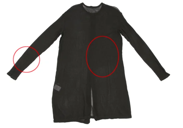 ISSEY MIYAKE PERMANENTE Cotton Rayon See-through Long Cardigan K-172681_014
