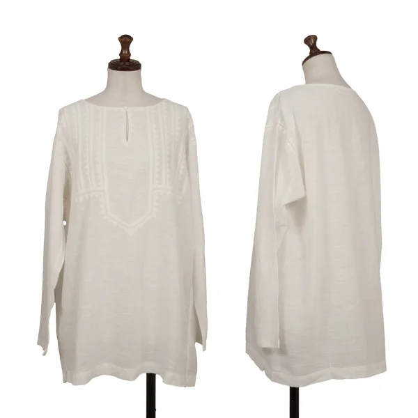 ASHA BY MDS Zigzag Design Blouse White M K-172692_001
