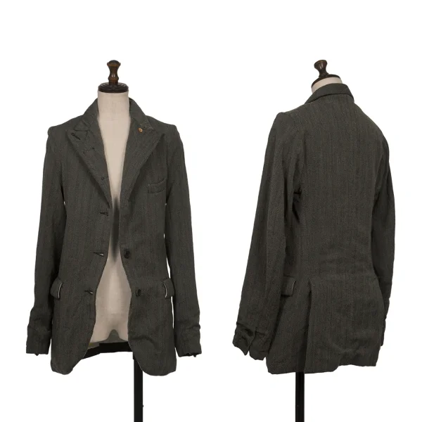 Paul Harnden Wool Striped Jacket Grey S K-172697_001