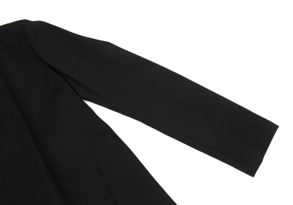 Yohji Yamamoto FEMME Wool Gaba Asymmetry Drape Collar Long Jacket K-172701_005
