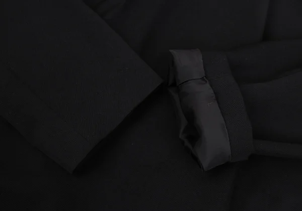 Yohji Yamamoto FEMME Wool Gaba Asymmetry Drape Collar Long Jacket K-172701_006