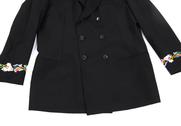 Yohji Yamamoto POUR HOMME Sleeve Embroidery Double Jacket K-172703_011