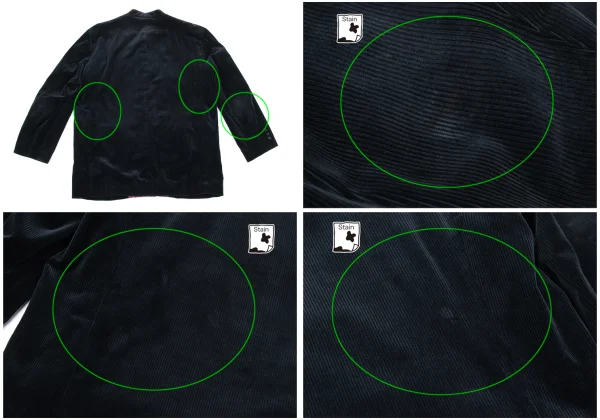 Papas Checkered Lining Stand Collar Corduroy Jacket K-172705_016