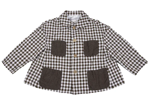 COMME des GARCONS Patch Pocket Gingham Check Jacket K-172706_002