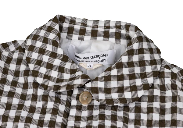 COMME des GARCONS Patch Pocket Gingham Check Jacket K-172706_004
