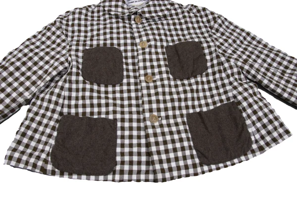 COMME des GARCONS Patch Pocket Gingham Check Jacket K-172706_009