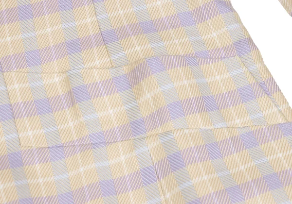 Christian Dior Cotton Silk Collarless Check Jacket K-172710_011