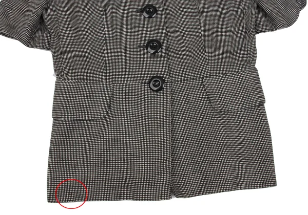 Christian Dior Linen Design Weave Short Sleeve Jacket K-172711_009