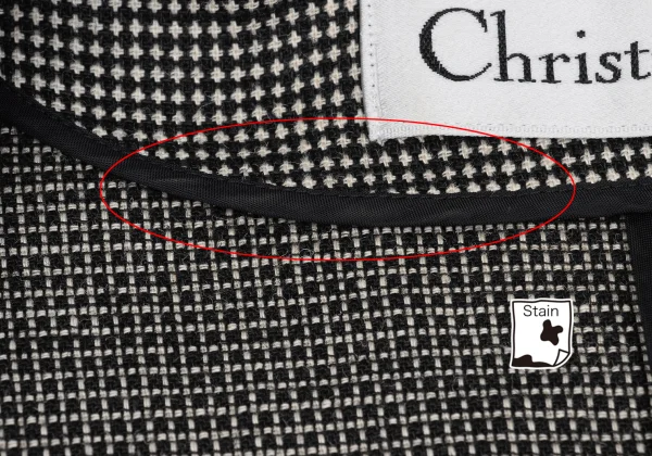 Christian Dior Linen Design Weave Short Sleeve Jacket K-172711_013
