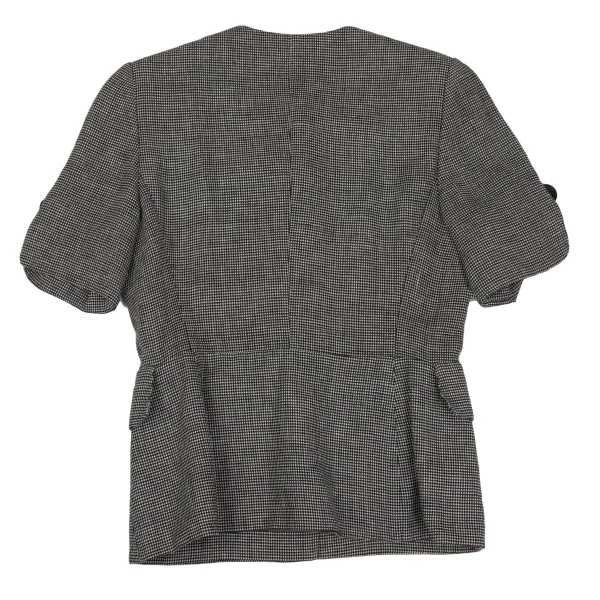 Christian Dior Linen Design Weave Short Sleeve Jacket K-172711_014