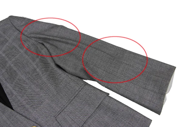 Christian Dior Wool Rayon Glen Check Collarless Jacket K-172712_006