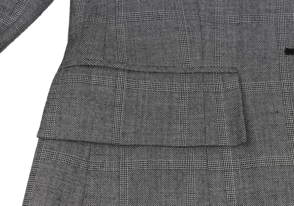 Christian Dior Wool Rayon Glen Check Collarless Jacket K-172712_013