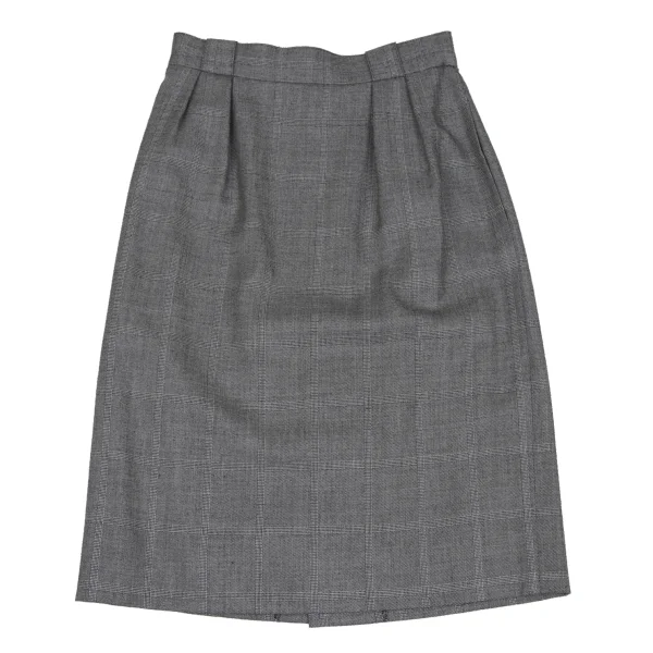Christian Dior Wool Rayon Glen Check Skirt K-172713_002