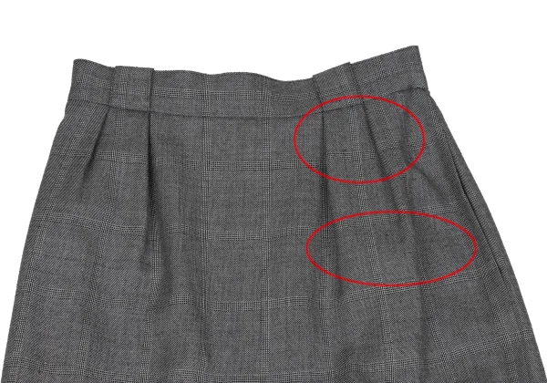 Christian Dior Wool Rayon Glen Check Skirt K-172713_003