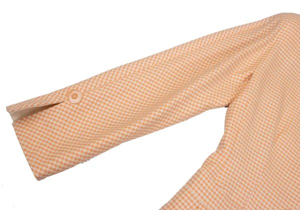 Christian Dior Wool Silk Check Weave Collarless Jacket K-172715_006